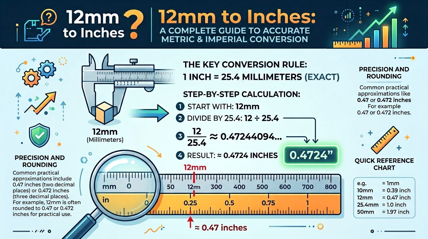 12mm to inches